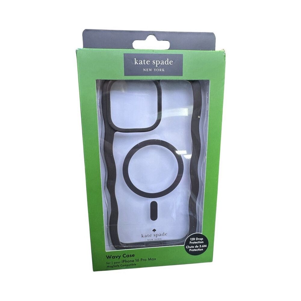 kate spade new york MagSafe Wavy Case iPhone 16 Pro Max Clear/Black